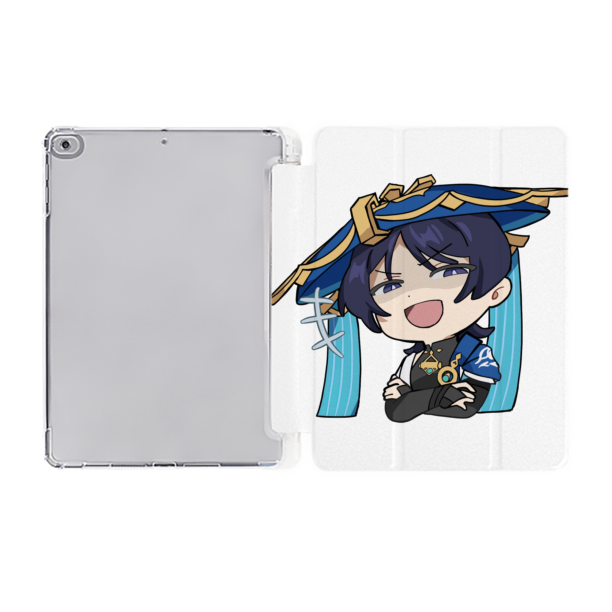 げんし神 さんペい genshin Sanpei IPad ケース ペン収納付き 三つ折りスタンド PUレザー×シリコン 対応機種9.5/10.5/10.9インチ